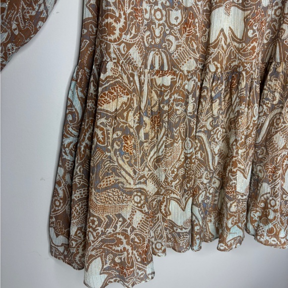 Ulla Johnson Maja Feldspar Paisley Chiffon Minidress Size 6 Long Sleeve EUC - Picture 10 of 16